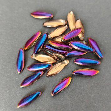 Намистини Preciosa Daggers  кришталевий фіолетовий хамелеон(5*16мм) 1шт  дг36 фото