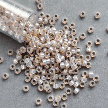 Miyuki Round Rocaille 11/0 RR 579 темно бежевий з золотою серединкою 5г rr579 фото