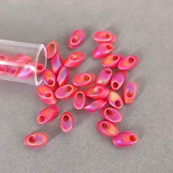 Miyuki Lonng MAGATAMA 140FR прозорий матовий, червоний з бензиновим переливом 5г LMA140FR фото