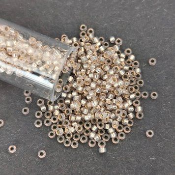 Miyuki Round Rocaille 15\0 RR 579 темно бежевий з золотою серединкою 5г 15rr579 фото