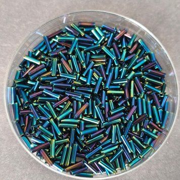 Miyuki Bugles BGL2-0452 темно синій ірис 6*1.7мм 5г BGL2-0452 фото